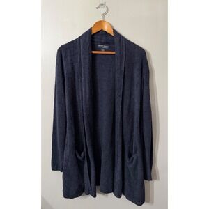 Barefoot Dreams Essential long Cardigan Bamoo Chic lite Navy Style 428‎ XL Cozy
